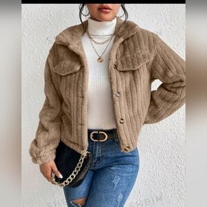 Essnce Flap Detail Flannel Jacket